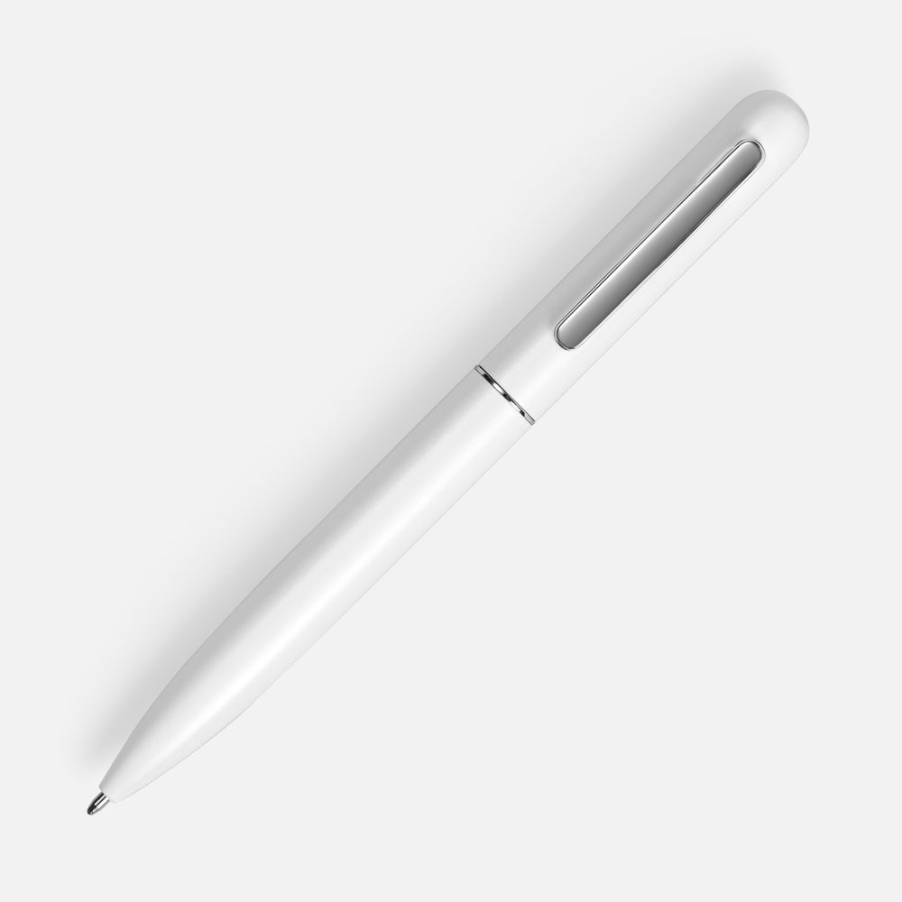 Ручка шариковая Scribo, матовая белая