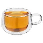 Чашка с двойными стенками Small Ball выполнена из боросиликатного стекла и предназначена для подачи холодных и горячих напитков. Благодаря двойным стенкам чашка отлично сохраняет тепло и не обжигает руки.Емкость 210 мл.<br>Поставляется в индивидуальной упаковке.