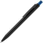 Ручка строгих форм в черном корпусе с цветными деталями.<br><ul class="list"><li>Механизм ручки: нажимной.</li><li>Корпус ручки разбирается
