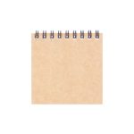 Мини-блокнот с обложкой из картона Natural Kraft плотностью 240 г/м².<br>В блоке 35 листов в клетку из бумаги плотностью 70 г/м².