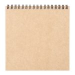 Блокнот с обложкой из картона Natural Kraft плотностью 240 г/м².<br>В блоке 40 листов в клетку из офсетной бумаги плотностью 70 г/м².