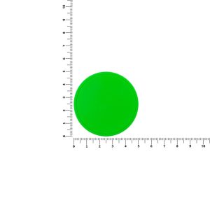 Лейбл из ПВХ Dzeta Round, L, зеленый неон