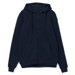 Базовая толстовка унисекс на молнии и с капюшоном.<br><ul class="list"><li>Капюшон на подкладке</li><li>Молния в тон изделия<br></li><li>Два передних кармана<br></li><li>Манжеты и низ изделия выполнены резинкой 2х2</li><li>Съемный утягивающий шнур в капюшоне в цвет изделия