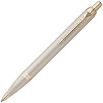 Ручка шариковая Parker из коллекции IM Professionals выполнена из нержавеющей стали и покрыта матовым лаком металлик цвета «шампань». Декоративные элементы c PVD-покрытием.<br><ul class="list"><li>Механизм ручки: нажимной</li><li>Корпус ручки разбирается