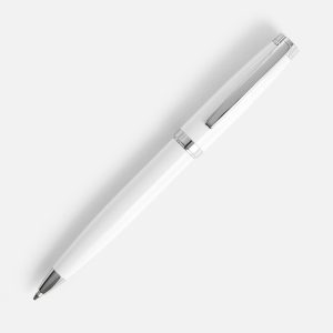 Ручка шариковая Letra Chrome, глянцевая, белая