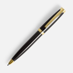 Ручка шариковая Letra Gold, глянцевая, черная