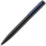 Стильная металлическая ручка Inkolor в матовом черном корпусе с цветным клипом.<br><ul class="list"><li>Механизм ручки: поворотный.</li><li>Корпус ручки разбирается