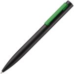 Стильная металлическая ручка Inkolor в матовом черном корпусе с цветным клипом.<br><ul class="list"><li>Механизм ручки: поворотный.</li><li>Корпус ручки разбирается