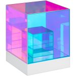 Cubini — интерьерный светильник с разноцветной подсветкой и удивительным оптическим эффектом. Разные оттенки граней и их множественные отражения мгновенно притягивают взгляд