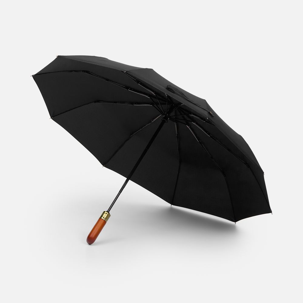 Зонт складной Cloudburst в подарочной упаковке, черный