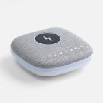 подключив динамик к телефону через Bluetooth или кабель AUX
