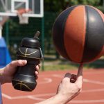 Складная бутылка для воды Basketball Flex, черная