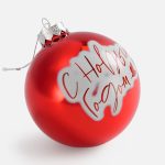 Елочный шар Finery Gloss, 10 см, глянцевый красный