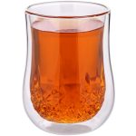 Стакан с двойными стенками Double Wall отличается оригинальным дизайном: как будто резной хрусталь спрятали в кокон из тончайшего боросиликатного стекла. Подходит для подачи десертов