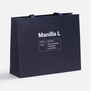 Пакет бумажный Manilla S, синий