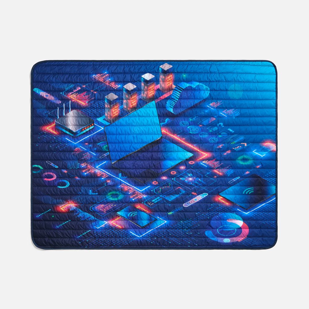 Плед стеганый Mosaic с печатью на заказ