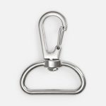 Застежка-карабин Snap Hook, L, серебристая (хром)
