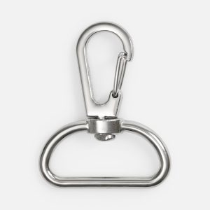 Застежка-карабин Snap Hook, L, серебристая (хром)