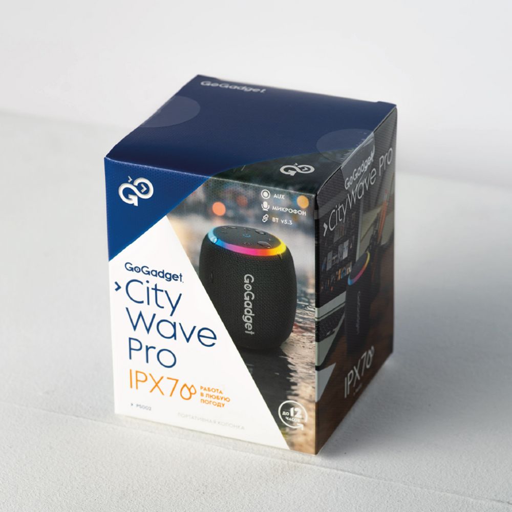 Беспроводная колонка с подсветкой и водозащитой CityWave Pro