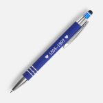 Ручка шариковая Sansen Soft Touch со стилусом, синяя