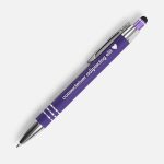 Ручка шариковая Sansen Soft Touch со стилусом, фиолетовая