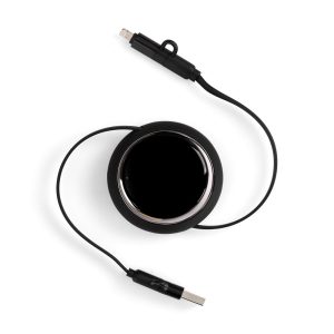 Складной кабель с переходниками pocketCoil, черный