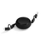 Складной кабель с переходниками pocketCoil, черный