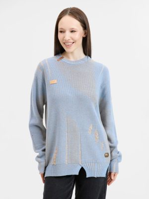 Джемпер Denim свободного силуэта, полушерсть