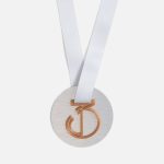 Медаль Fundo, серебристая с 3D-подвеской Symbol, цифра 3