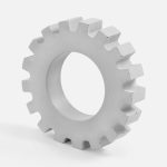 Стела First Gear — воплощение мощи и основательности. Выполненная из декоративного бетона в форме шестеренки