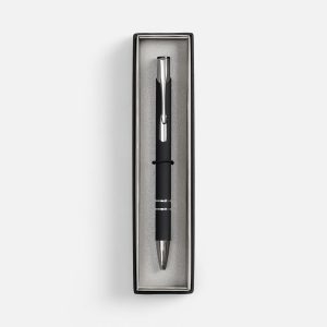 Ручка шариковая Keskus Soft Touch в футляре, черная