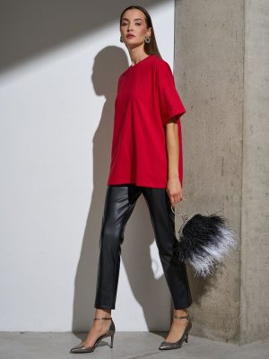 Футболка Oversize Premium, красная