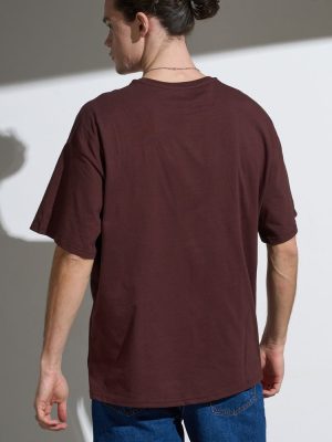Футболка Oversize Premium, коричневая (шоколад)
