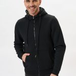 Худи на молнии Premium Heavy, черное