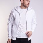 Худи на молнии Premium Heavy, белое