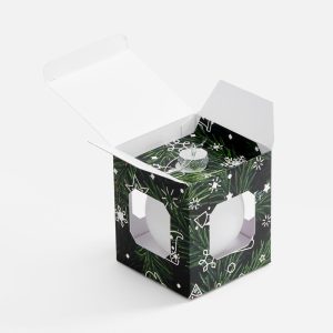 Коробка с полноцветной печатью для елочного шара