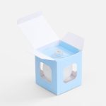 Коробка с полноцветной печатью для елочного шара 8 см