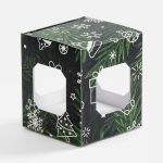 Коробка с полноцветной печатью для елочного шара 8 см