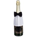 Украшение на бутылку шампанского Black Tie: когда дресс-код соблюдают абсолютно все за праздничным столом.<br>Поставляется в пакете с липким краем.