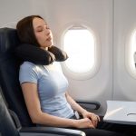 Надувная подушка под шею в чехле Sleep, черная