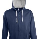 Мужская толстовка на молнии с капюшоном. <br><br><ul class="list"><li>Внутренняя сторона с начесом</li><li>Шнурок замене не подлежит</li><li>2 кармана-кенгуру</li></ul> Толстовки с начесом могут оставлять ворс на одежде нижнего слоя.<div></div><br><div id="tablemer"><img width="90" src="//files.giftsoffer.ru/images/tablemer/sweatshirt_no_sleeve.svg"/><table border="1" cellpadding="5" cellspacing="0"><tr align="center"><td>Таблица размеров