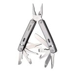 Roxon Flex S804G — универсальный складной мультитул с возможностью выбора и замены инструментов. Эта функция значительно облегчает устройство и делает его более эргономичным. Для добавления или замены инструментов предусмотрены 10 слотов — по 5 в каждой ручке. Каждый инструмент легко заменяется и фиксируется с помощью специального механизма.<br><br>Изогнутые ручки со скругленными ребрами надежно лежат в ладони