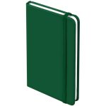 Блокнот с твердой обложкой.<br>Резинка и ляссе в цвет обложки.<br>Блок из 80 белых листов без линовки