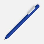 Ручка из пластика с покрытием софт-тач и белым глянцевым клипом.<br><br><ul class="list"><li>Механизм ручки: нажимной.</li><li>Корпус ручки разбирается