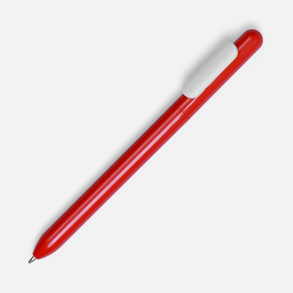 Ручка из глянцевого пластика с белым клипом.<br><br><ul class="list"><li>Механизм ручки: нажимной.</li><li>Корпус ручки разбирается